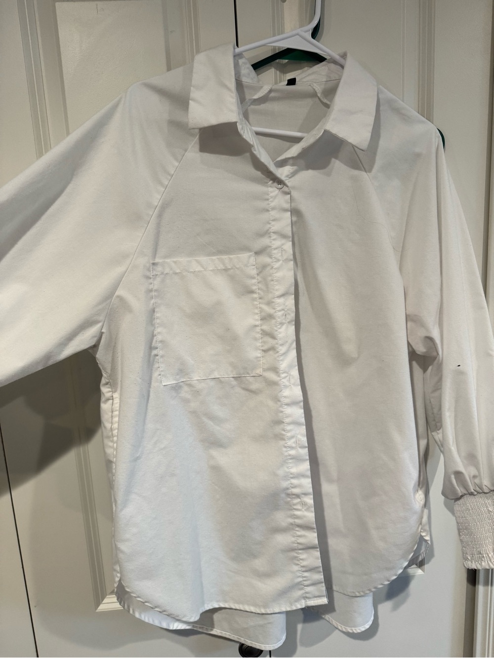 Classic White Button-Up Men's Shirt